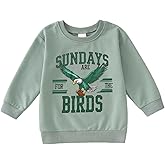 GLIGLITTR Sundays for the Birds Football Sweatshirt Toddler Baby Boy Football Games Day Sports Fan Pullover Long Sleeve Shirt