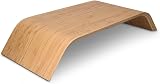 kalibri Bamboo Monitor Stand Universal Desktop Wood Holder 53x25.5x9.5 cm view 1