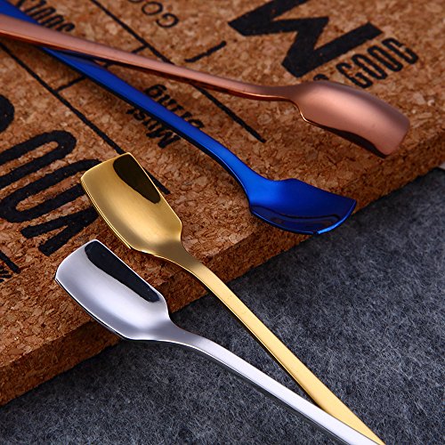 image for ZTTONE Spoon,Colorful Spoon Long Handle Spoons Flatware Coffee Drinkin