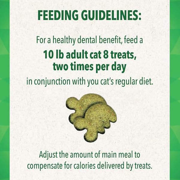 GREENIES CAT TREATS, VETERINARIAN-RECOMMENDED ADULT NATURAL DENTAL CAT TREATS, TEMPTING TUNA FLAVOR, 4.6 OZ. TUB