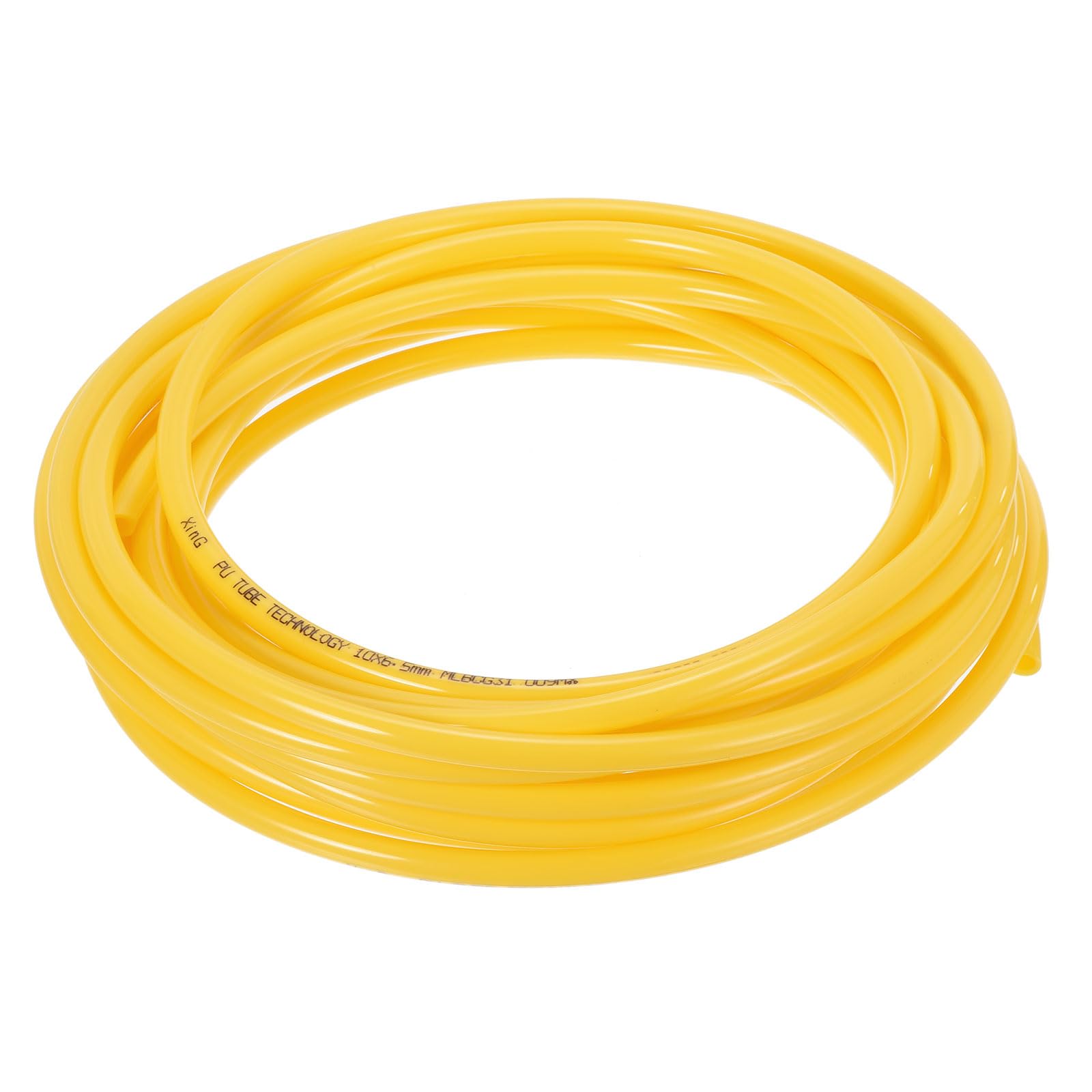 Rebower Pneumatic Tubing Pipe,10mm x 6.5mm Yellow PU Polyurethane Tube,32.8FT 10M,PU Air Line Tubing Hose Tubes for Air Compressor,Fluid Transfer,Air Brake