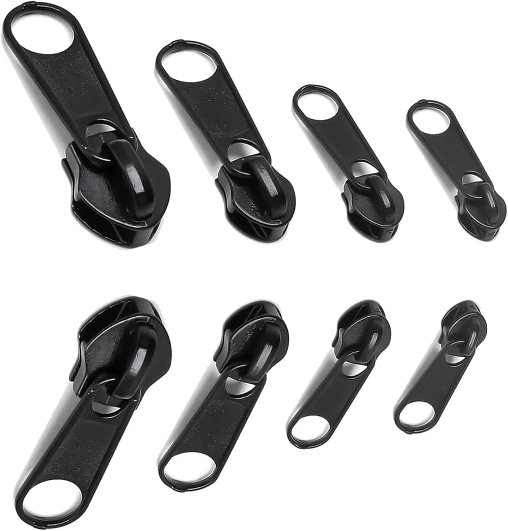 JOYVOX 8Pcs Zipper Pull Replacement Set - Durable Zinc Alloy Repair Kit