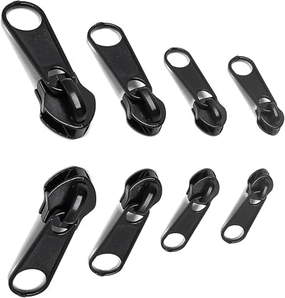 JOYVOX 8Pcs Zipper Pull Replacement Set - Durable Zinc Alloy Repair Kit