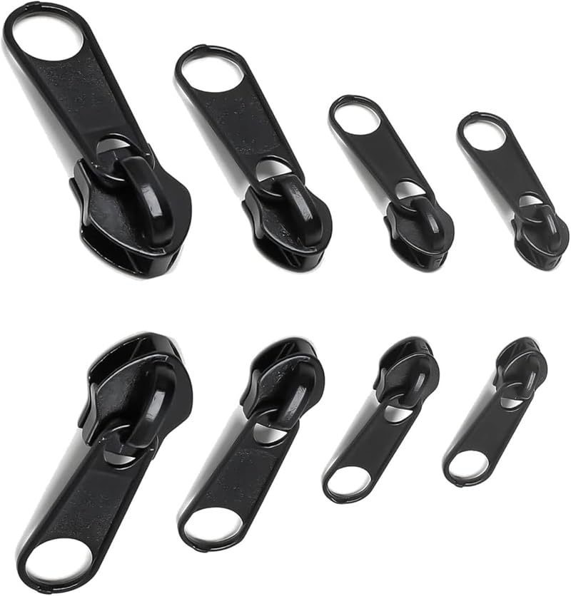 JOYVOX 8Pcs Zipper Pull Replacement Set - Durable Zinc Alloy Repair Kit