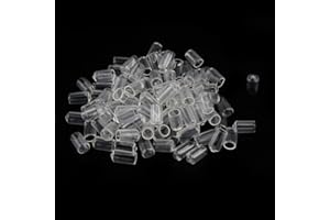 HNGSON 100PCS Cover Screw Thread Protectors Flexible End Caps Plastic End Caps Transparent Bolt Screw Thread Protector 8mm Inner Diameter