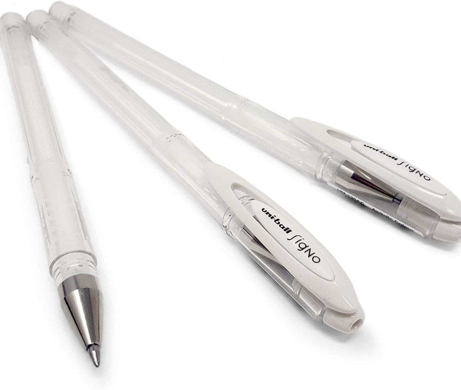 Uni Ball Signo Gel Rollerball Pen - Angelic Pastel Colour - UM-120AC - Set of 3 - Pastel White