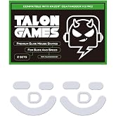 2Sets of TALONGAMES Rounded Curved Edges Mouse Skates Feet Compatible with Razer DeathAdder V3 Pro Gaming Mouse Feet Replacement,0.8mm,Pure PTFE Material with Super Smooth Glide Pads