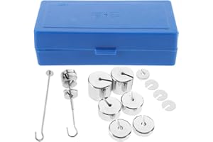 ULTECHNOVO 1set Slotted Weights Hanger Precision Metal Slotted for Physics Laboratory Experiments and for Educational Use Includes Convenient Storage Box