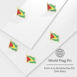Guyana Flag Lapel Pin - Enamel Metal National Badge