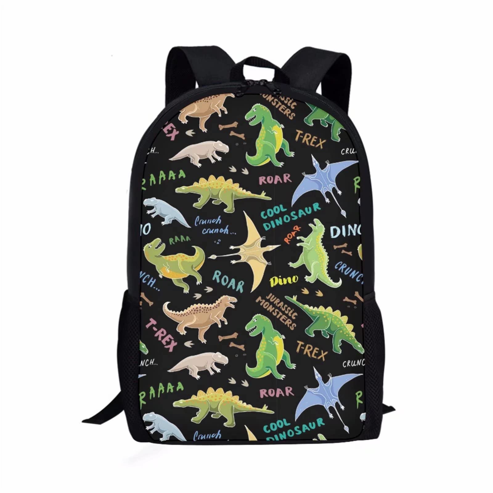 BYCHECAR Kids Dinosaur Rucksack for Boys Backpack with Water Bottle Holder,Girls School Bags Childs Student Shoulder Bags — image 1