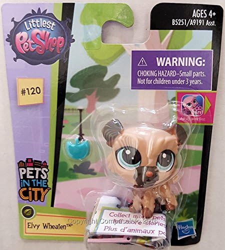 TOP Satisfied Littlest Pet Shop Pets in the City Single Pack Elvy Wheaten LPS #120 Lovely Gift