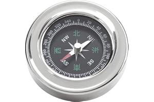 60mm Pocket Compass, Stainless Steel Portable Outdoor Sports Compass Mini Orienteering Compass for Camping Hiking Attractive
