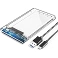 ORICO 2.5 inch Hard Drive Enclosure SATA to USB C 3.1 6Gbps External Hard Drive Case for 7/9.5mm HDD/SSD Support UASP Up to 6