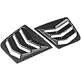 S SIZVER Signature Carbon Fiber Print Series Side Window Louvers Scoop Cover Vent Compatible with 2011-2021 Charger