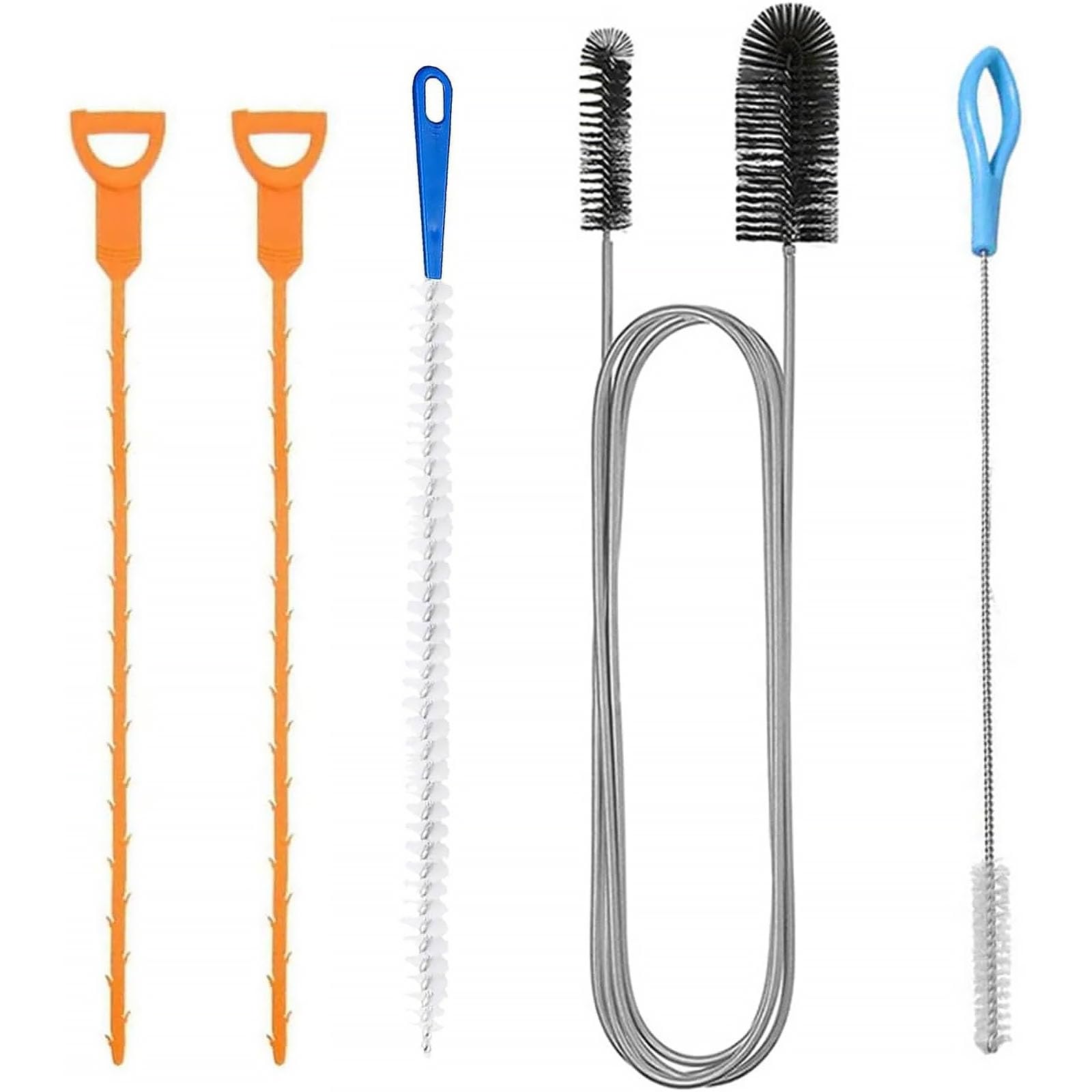 MUNSKT 5PCS Drain Unblocker and Cleaner Tool Shower Drain Unblocker, Multifunctional Sink Unblocker Tool, Plumbing Unclogger Tool for Bathroom Shower Kitchen Plug Hole