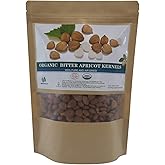 Natural Raw Bitter Apricot Kernels 16oz, Organic USDA Certified Bitter Apricot Seeds 1LB