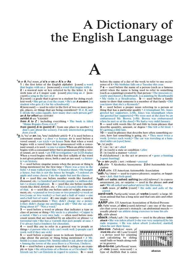 Merriamster’s Advanced Learner’s English Dictionary (English