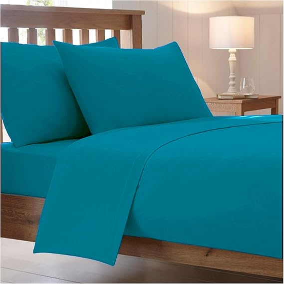 25 Cm / 10" Inch Fitted Bed Sheets Combed Poly Cotton Non Iron Easy