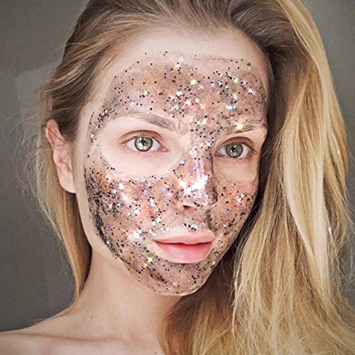Chartsea Deep Clean Mask, Glitter Face Mask,Star Mask Bling Glitter Deep Cleaning Pore Moisturizing Peel Off Mask Facial Face Masks Skin Care (Pink) - Thumbnail 5