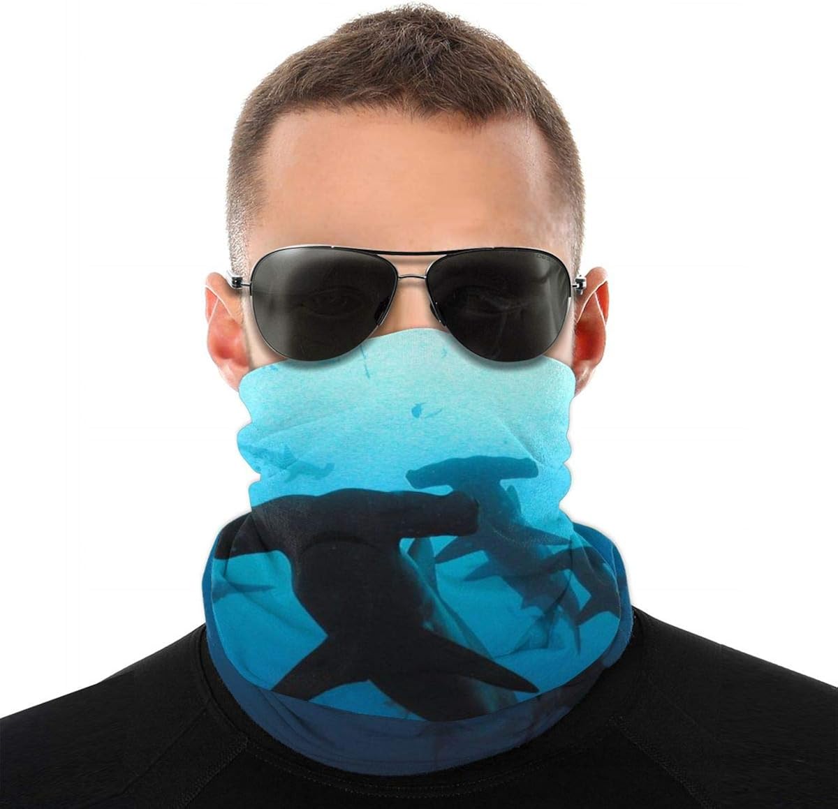 Unisex Head Wrap Scarf, Face Turban Headband Mask, Crab Neck Gaiters Bandana for Outdoor Sport