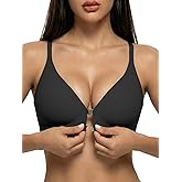 Rolral Front Closure Bras for Women - Wireless Magnetic Racerback Jelly Bralette, Seamless Comfort Support