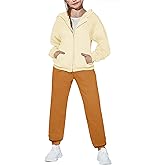 Arshiner Girls 2 Piece Outfits Jogger Sets Zip Up Hoodie Sweatshirts and Sweatpants with Pockets Tracksuits Sweatsuits