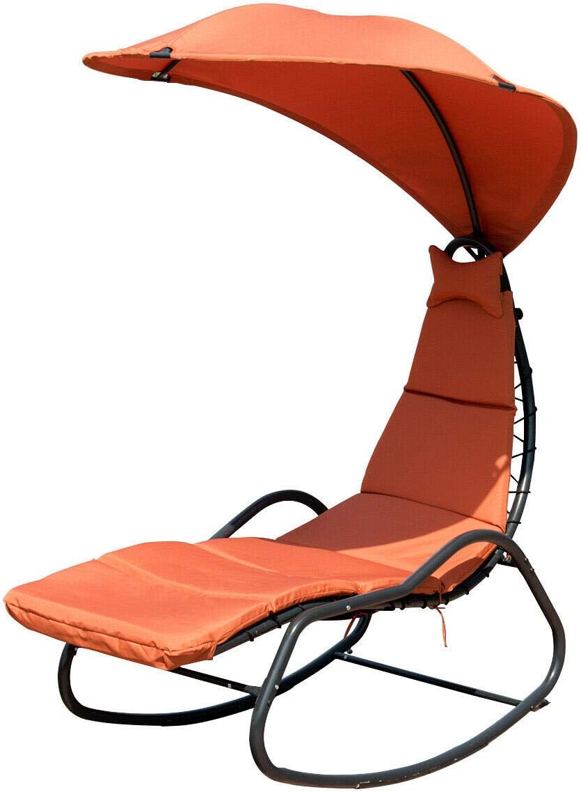 patio chaise lounge on Chaise Lounges Global Friends Hanging Swing Chaise Lounger Orange Patio Swing Chaise Lounge Chair Patio Lawn Garden