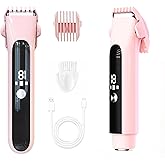 Professional 2-in-1 Bikini Trimmer for Women, Painless Dual Head Electric Shaver & Razor, IPX7 Waterproof Rechargeable Lady Shaver for Body, Face, Underarm, Private Area with LED Display