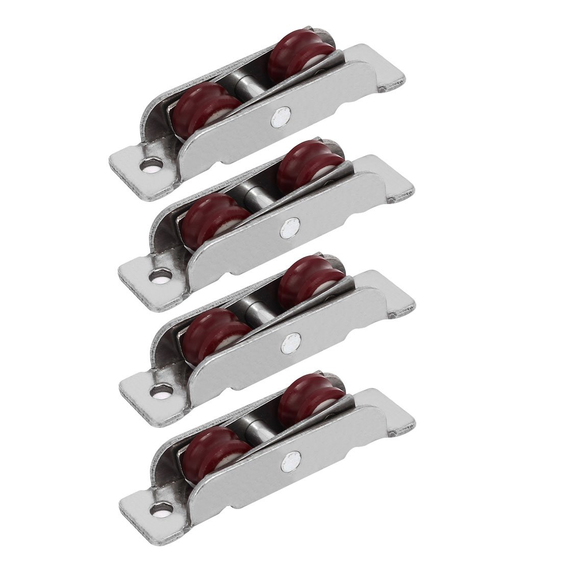 Sourcingmap 12.5mmx8mm Double Nylon Rollers Sliding Window Sash Pulley Wheel 4pcs