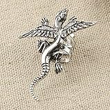 PRO Base Classic Retro Gothic Antique Silver Punk Rock Dj Mysterious Flying Fire Dragon Ear Cuff Wrap