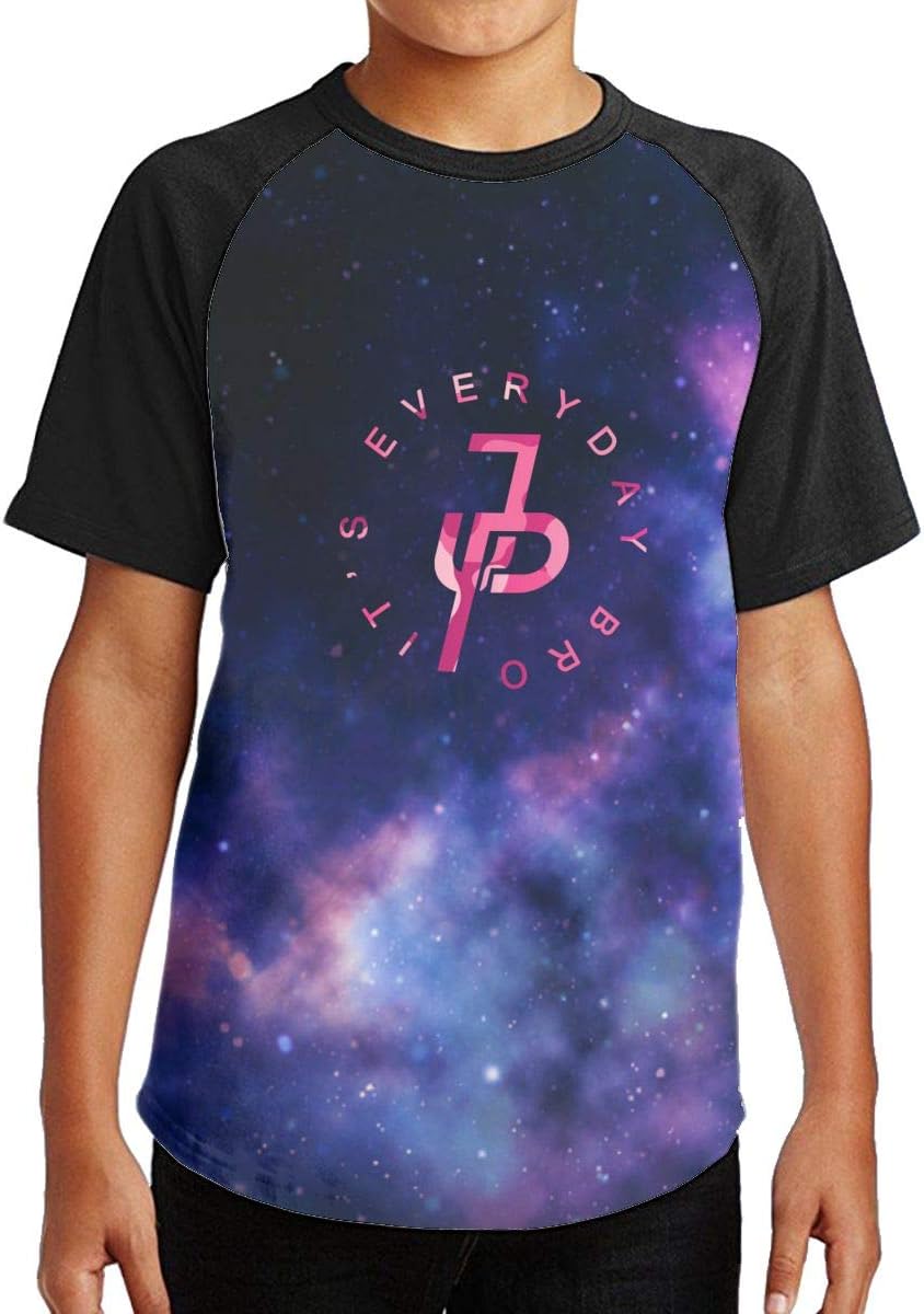 Jake Paul It's Every Day Pink Youth Cotton Raglan Short Sleeve Shirt