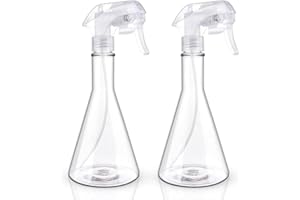 Hethyo Plastic Spray Bottles 10.5oz/300ml 2 Pack Empty Spray Bottle Heavy Duty Spraying Bottles Mist Water Bottle for Cleaning Solutions, Plants, Pet, Essential Oils, Hair, Cooking