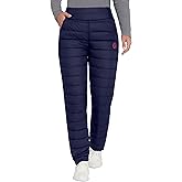 Little Donkey Andy Women's Puffer Pants Lightweight Warm Puffy Quilted Pants Winter Snow Ski Trousers