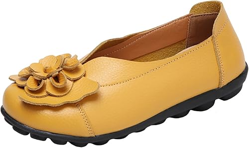 Amazon Eviicc 花飾りパンプス レディース ぺたんこ靴 フラットシューズ モカシン ローヒール 婦人靴 バレシューズ レディースシューズ 柔らかい 履きやすい 母の日 プレゼント シューズ バッグ