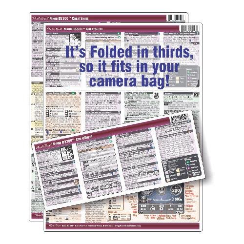 PhotoBert Photo CheatSheet for Nikon D3300 Digital SLR Camera