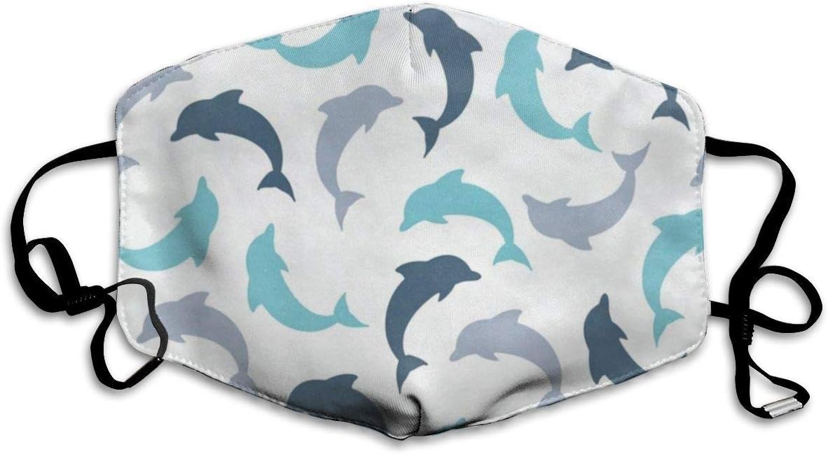 Face Mask Funny Dolphin (2) Fantastic Cycling Half Face Earloop Nose Mask For Woman