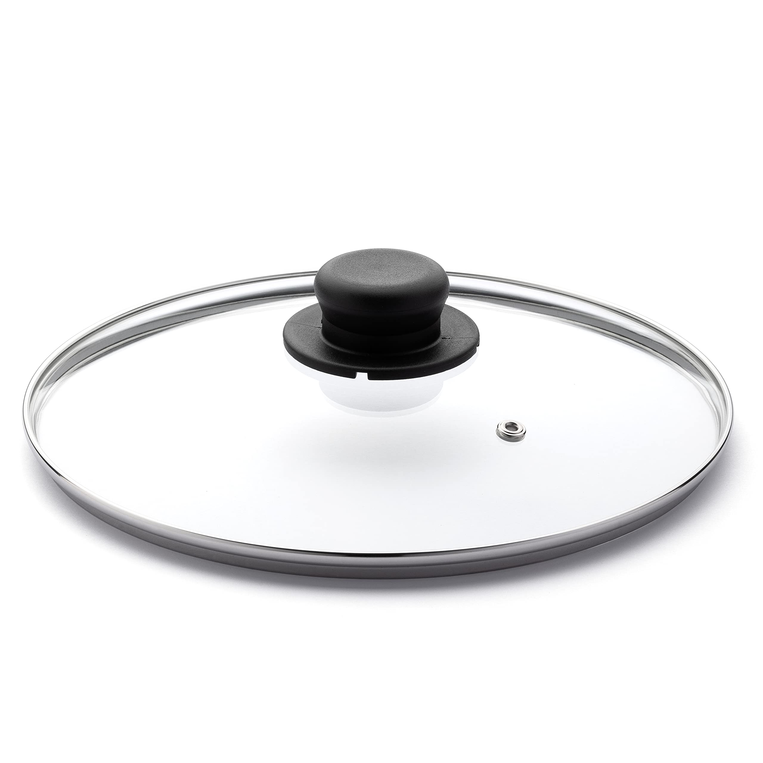 Zanetti - Glass Lid with Knob for pots and pans, Diameter 28 cm