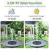 Gocheer Upgraded Solar Fountain, 3.5W 9V Bird Bath Water Pump Free-Standing Floating Solar Powered Fountain Pump with…