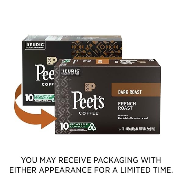 PEET’S COFFEE, DARK ROAST KEURIG K-CUP PODS, 100% ARABICA COFFEE – FRENCH ROAST 10 COUNT (1 BOX OF 10 PODS)