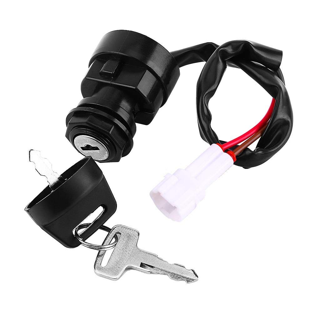 2 Pin Motorcycle ATV Car Ignition Switch Assembly with Key for YFM 350 Bruin 660R 700R 350X Warrior