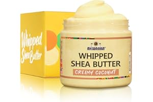 AKWAABA Yellow Whipped Shea Butter (Creamy Coconut) - Nourishes, Moisturizes & Soothes | Pure Shea Butter | No Dyes & Parabens | 12 oz / 340 g