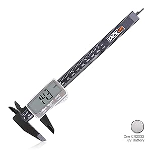 TACKLIFE-DC01-Calibre Digital Plástico de 0-150mm/ Pie de Rey Calibrador Micrómetro de pantalla LCD conversión métrica Vernier Digital Calibre diámetro interior, exterior, la profundidad y escalera