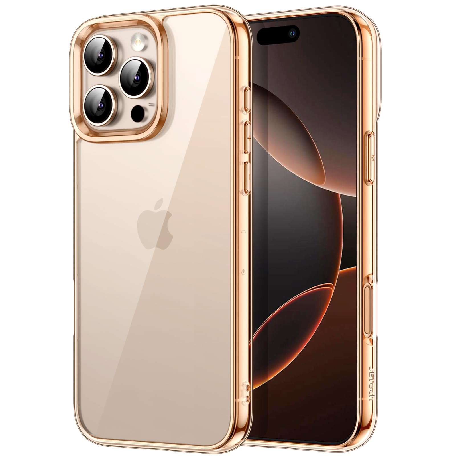 Photo 1 of JETech Case for iPhone 16 Pro Max 6.9-Inch, Non-Yellowing Shockproof Phone Bumper Cover, Anti-Scratch Clear Back (Desert)