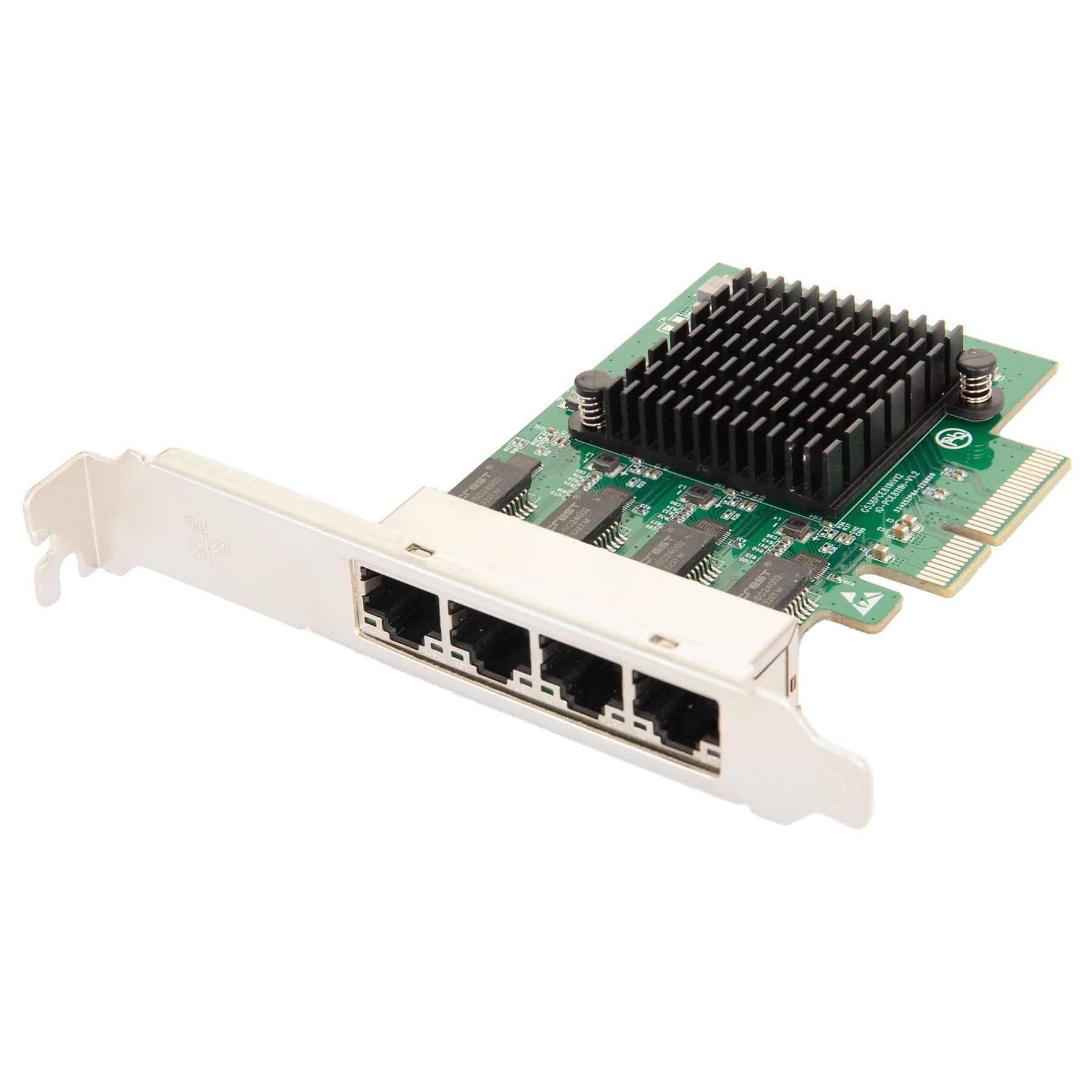 IO CREST 4 Port Quad Gigabit Ethernet PCI Express 2.1 PCI-E x4 Network Interface Card (NIC) 10/100/1000 Mbps Realtek Chipset SI-PEX24085