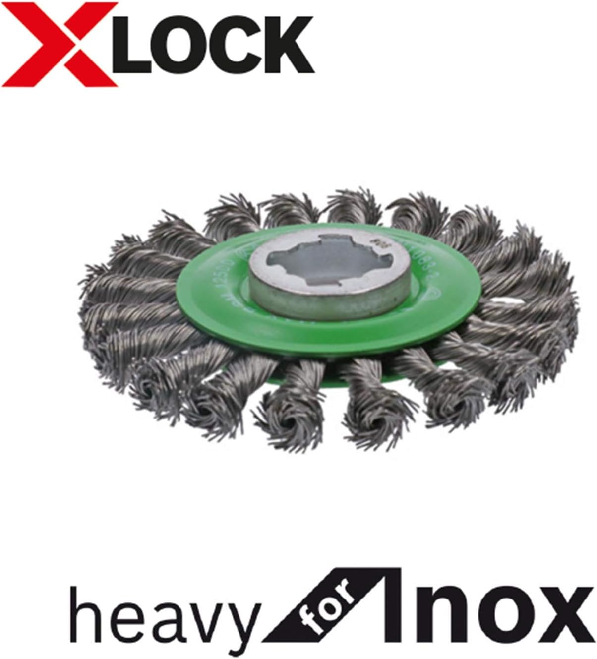 Bosch 1x PRO Stainless Steel Longlife Wire Wheel, Knotted Wire for Small Angle Grinder and X-Lock (for Steel diameter 115 mm - Image 3