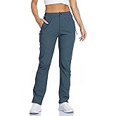 SPOSULEI Womens Summer Lightweight Pants Outdoor Nylon Quick Dry Travel Golf Hiking Sweatpants with Zipper Pockets