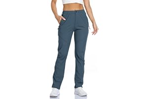 SPOSULEI Womens Summer Lightweight Pants Outdoor Nylon Quick Dry Travel Golf Hiking Sweatpants with Zipper Pockets