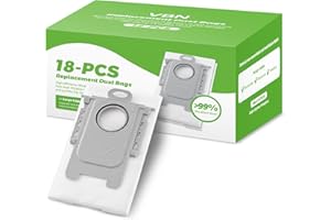 VBN 18 Packs Q10 Q7 Q5 Dust Bags for Roborock Q7 M5+, Q10 S5+/Q10 X5+, S8 Pro Ultra, S8+, Q7 Max+, Q5+, Q5 Max+, S7 Max Ultra,S7 Maxv Ultra and Q8 Max+ vacuum bag replacement, 3.6L