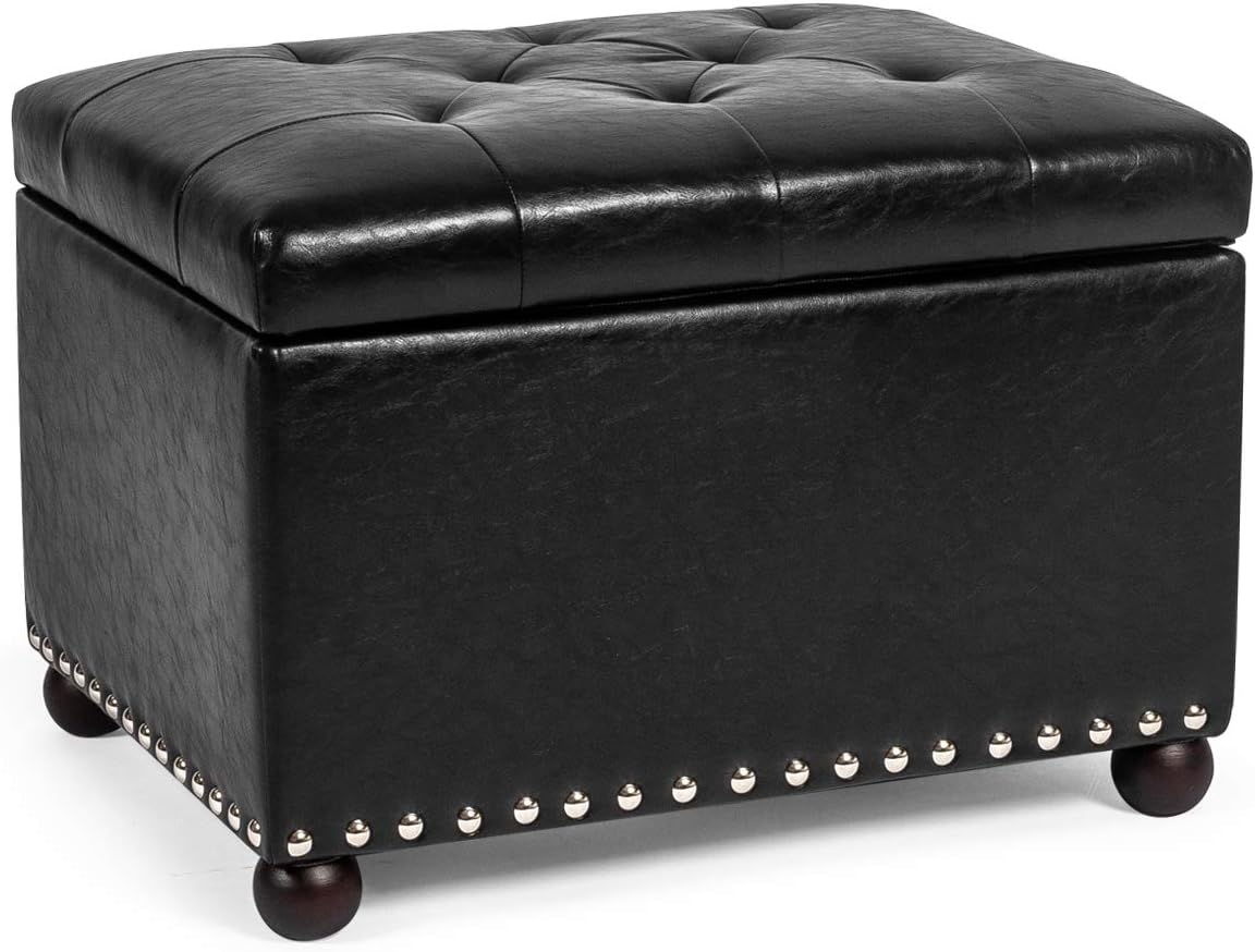 Best faux leather ottoman 17×17