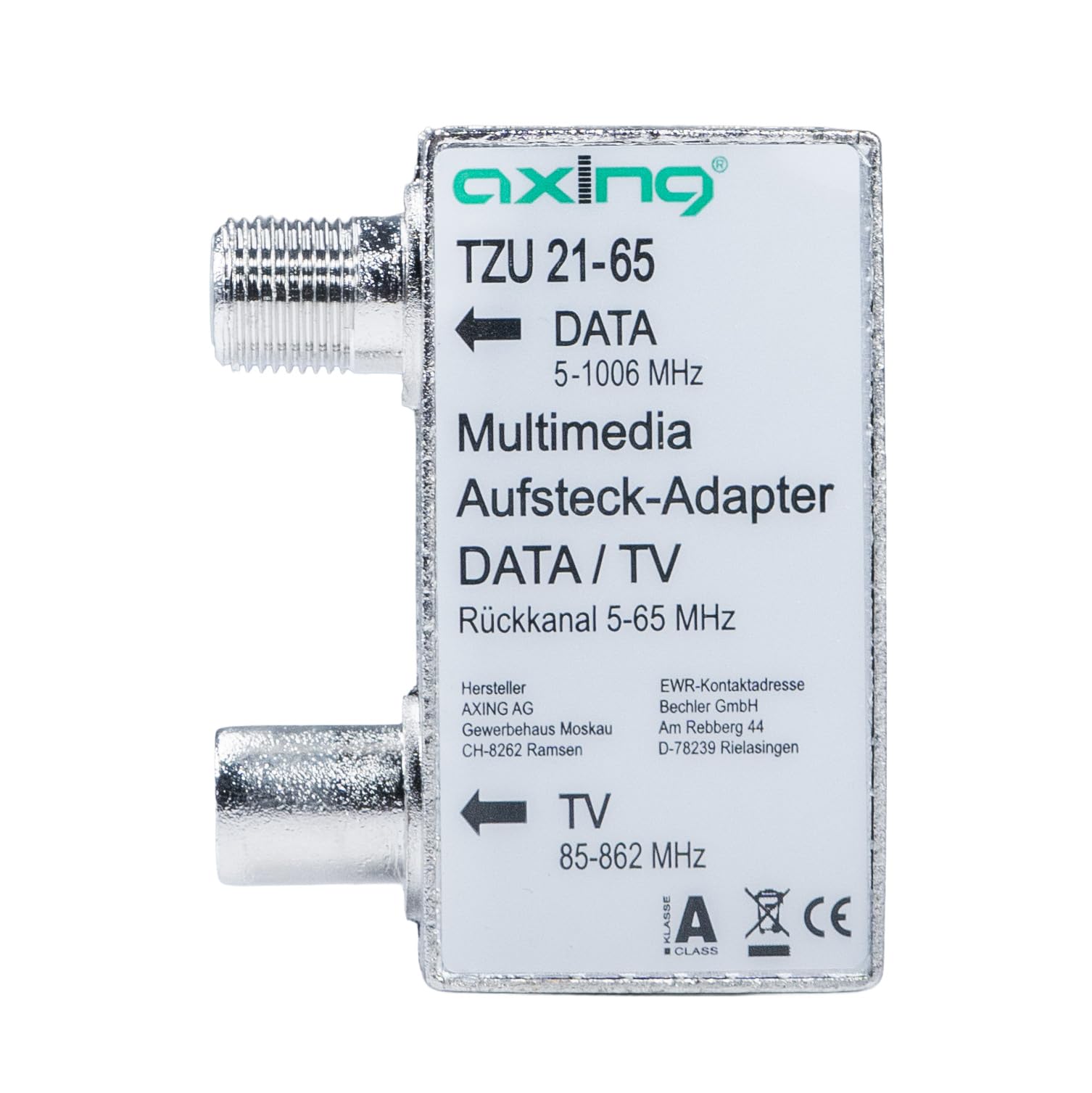Axing TZU 21-65 Multimedia Plug-In Adapter splitter for Cable Modem